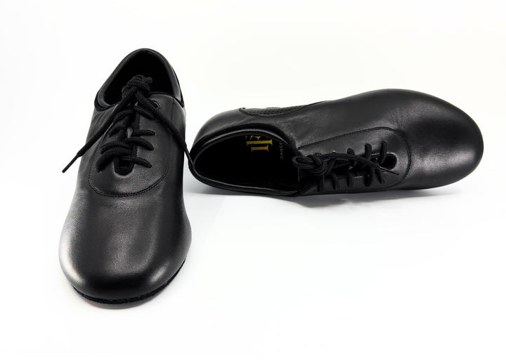 Premium men' dance sport latin America dance shoes in cuban heel and black leather