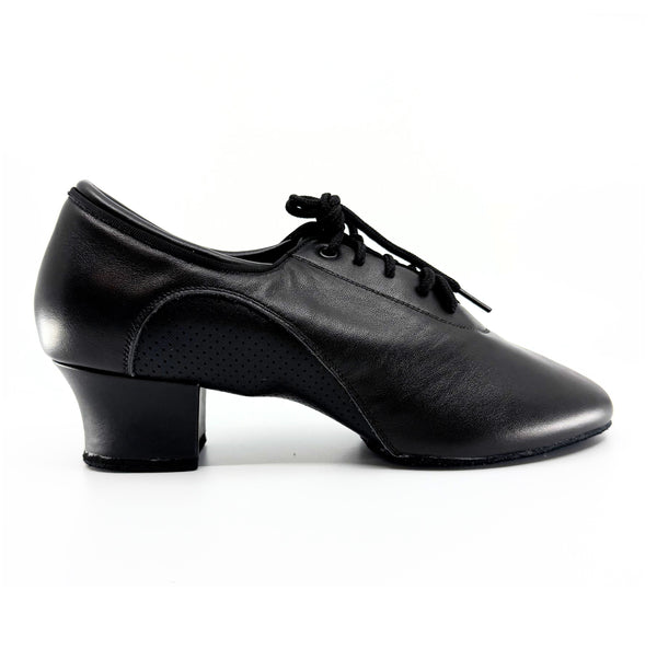 Premium men' dance sport latin America dance shoes in cuban heel and black leather