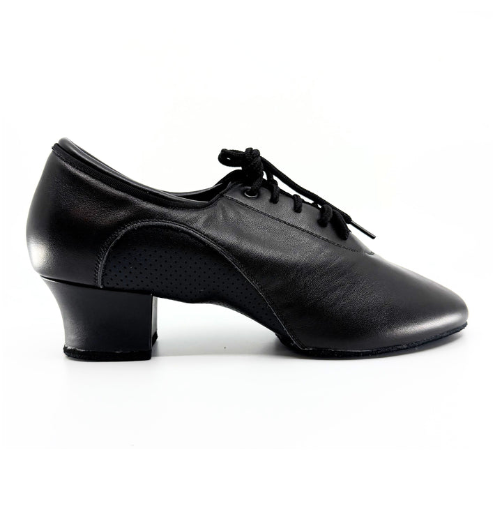 Premium men' dance sport latin America dance shoes in cuban heel and black leather