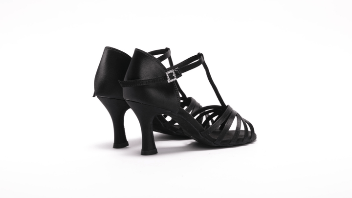 Premium Latin Dance Heels With Tbar Design In 3 inch Flared Heel