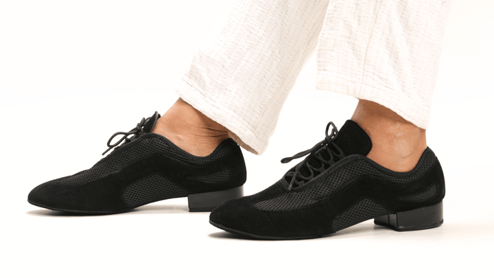Premium Leather And Mesh Men's Split Sole Practice Dance Shoes