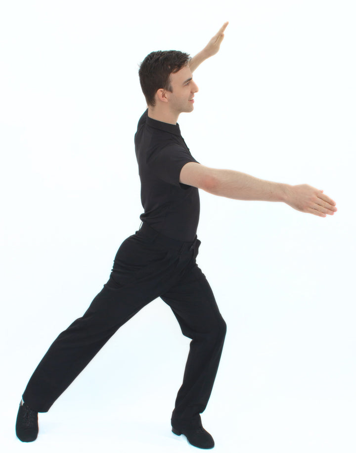 Premium Men's Ballroom Dance Pants In Black