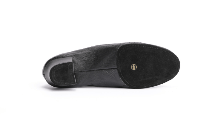 Premium men's split sole dance sport latin dance shoes in black leather