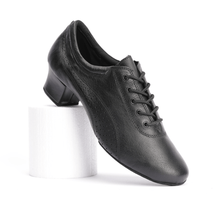 Premium men's split sole dance sport latin dance shoes in black leather