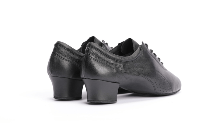 Premium men's split sole dance sport latin dance shoes in black leather