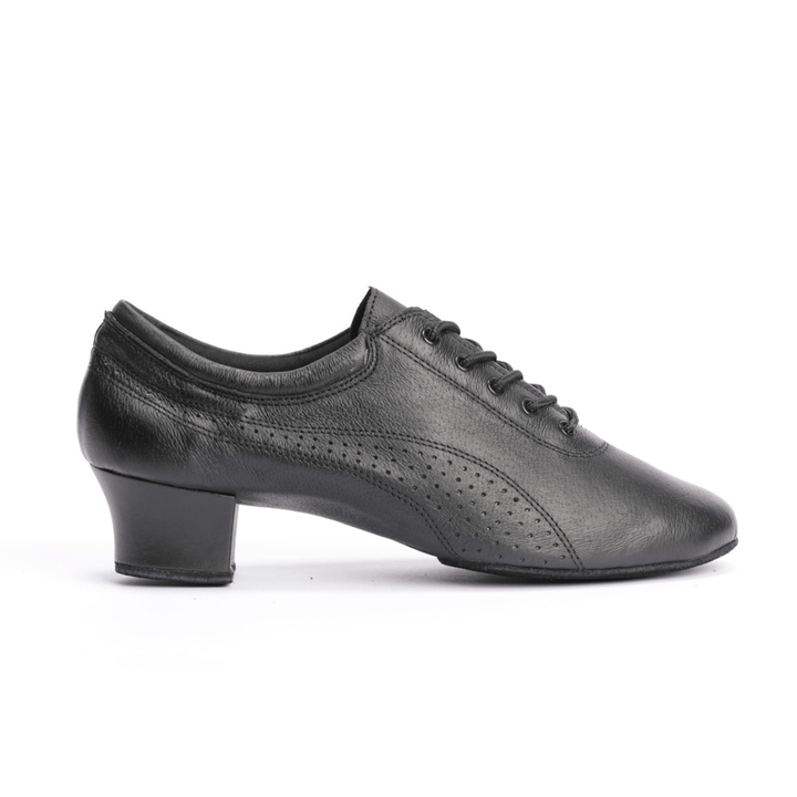Premium men's split sole dance sport latin dance shoes in black leather 