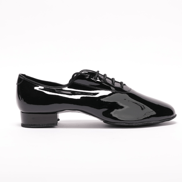 High performance men's split sole dance shoes in black patent 