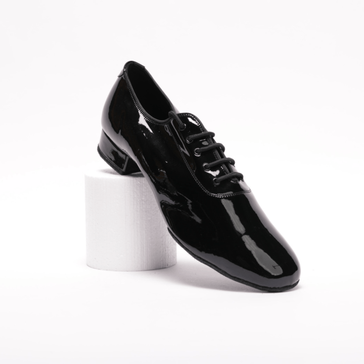 High performance men's split sole dance shoes in black patent