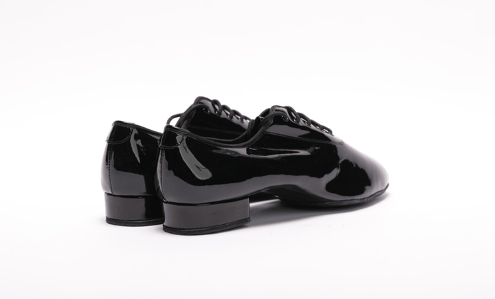 High performance men's split sole dance shoes in black patent