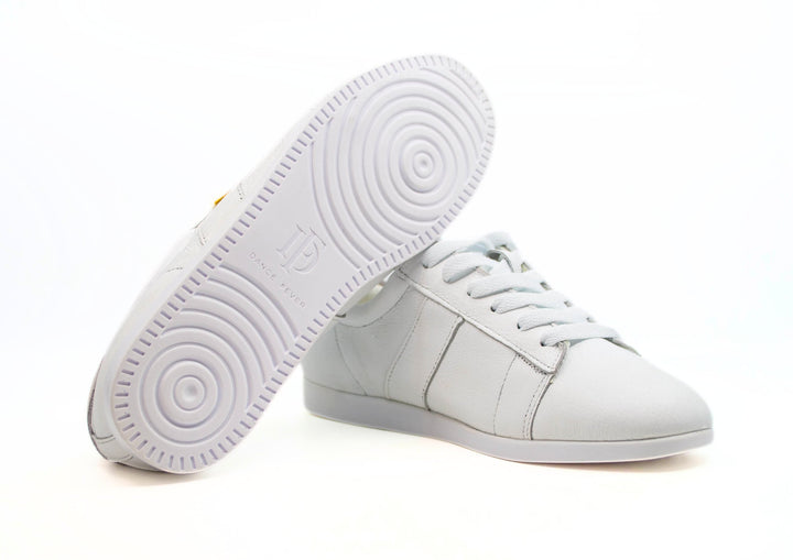 Premium Ladies White Leather Dance Sneaker