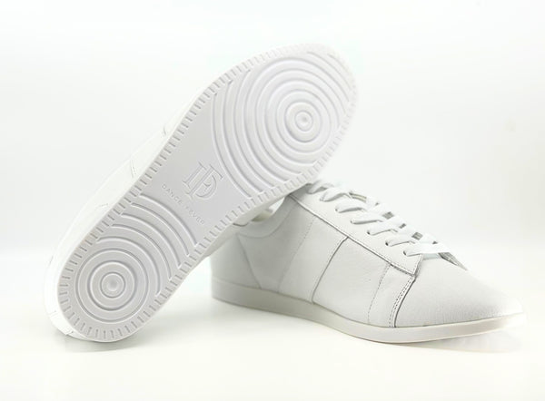 Premium men's white leather dance sneaker