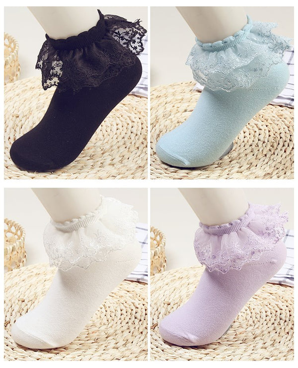 BS - Ladies Frilly Bobby Socks
