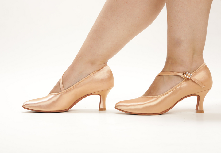 Ladies Premium Ballroom Dance Sport Shoes In Beige Colour