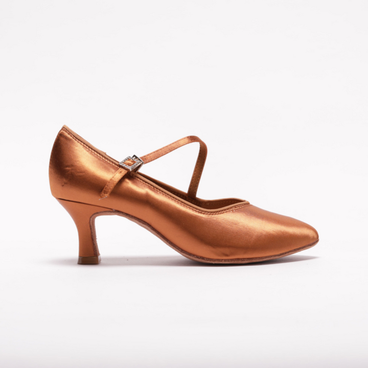 Ladies Premium Ballroom Dance Sport Shoes In Dark Tan Colour
