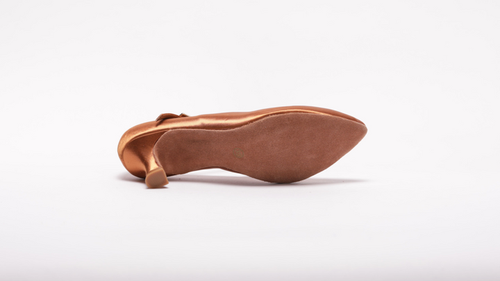 Ladies Premium Ballroom Dance Sport Shoes In Dark Tan Colour