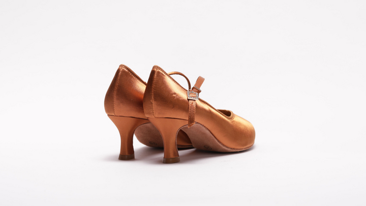 Ladies Premium Ballroom Dance Sport Shoes In Dark Tan Colour