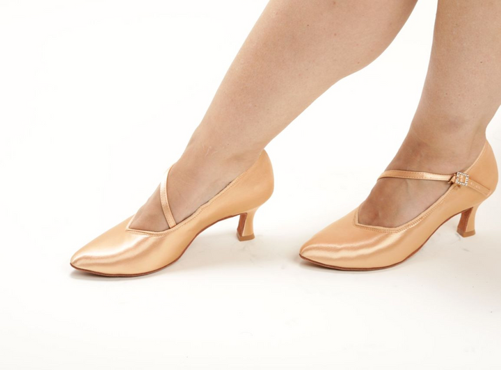 Ladies Premium Ballroom Dance Sport Shoes In Beige Colour