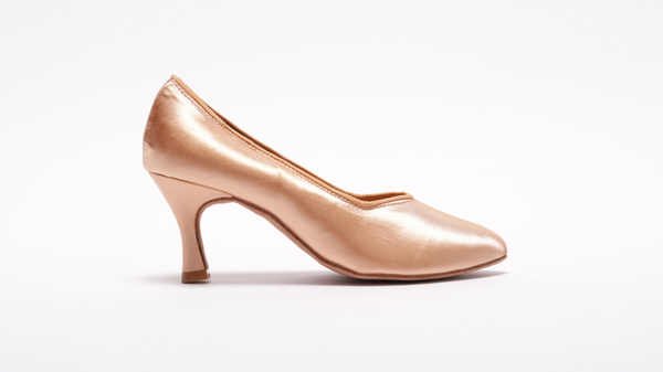 78753S - Ladies, 2.5 inch, CloseToe, Standard Ballroom Dance Shoe. (Available in Skin and Tan Shades).