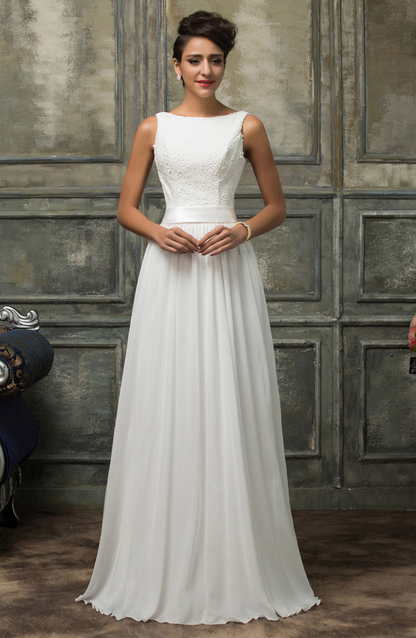 CL007560 - Ladies Long Formal Wear in White