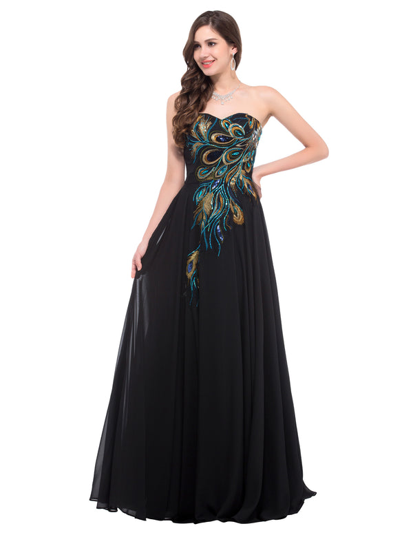 CL6168 - Ladies Long Peacock Formal Wear