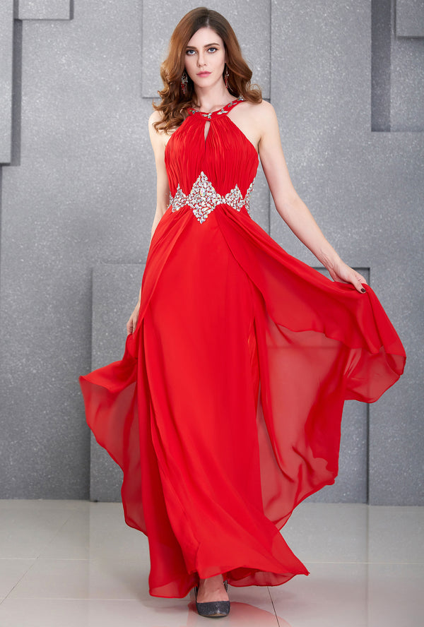CL6184 - Ladies Long Formal Wear in Red