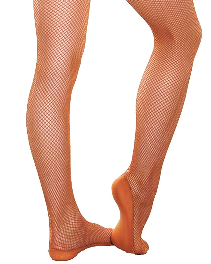 Professional Footed High Quality Fishnet Stocking In Toffee